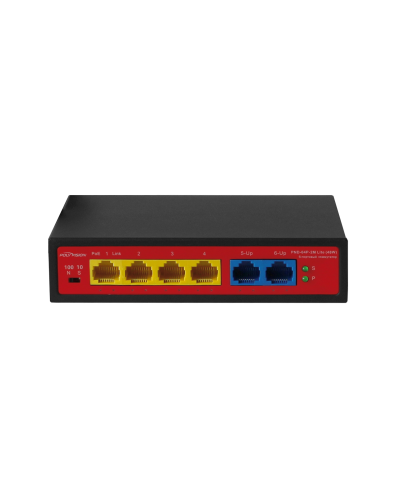 PND-04P-2M Lite (48W). Коммутатор неуправляемый 6-портовый с функцией PoE. Polyvision в Химках