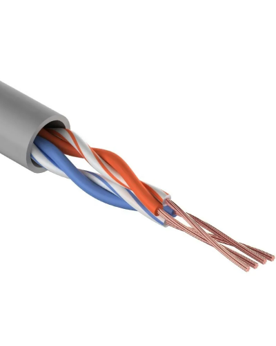 U/UTP, CAT 5e, PVC, 2PR, 24AWG, INDOOR, STRANDED, серый, 305м REXANT (01-0026). Кабель «витая пара» (LAN) для структурированных систем связи. Rexant в Химках