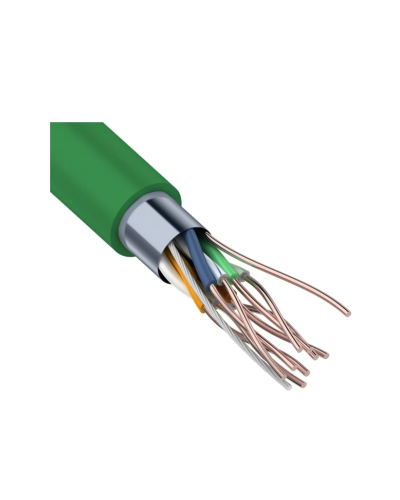 F/UTP, CAT 5e, нг(А)-LSLTx, 4х2х0,52мм, 24AWG, INDOOR, SOLID, зеленый, 305м REXANT (01-0161). Кабель «витая пара» (LAN) для структурированных систем связи. Rexant в Химках