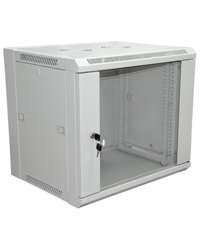 Шкаф телекоммуникационный 19 настенный 12U 600х600х635 мм (ШхГхВ)- передняя дверь стекло, боковые стенки съемные (разобранный) RAL 7035 (04-2222). Шкаф телекоммуникационный 19 настенный 12U. Rexant в Химках