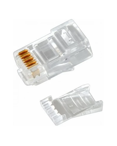 Разъем RJ-45(8P8C) под витую пару, UTP, CAT 6, с вставкой REXANT (05-1031). Разъем RJ-45. Rexant в Химках