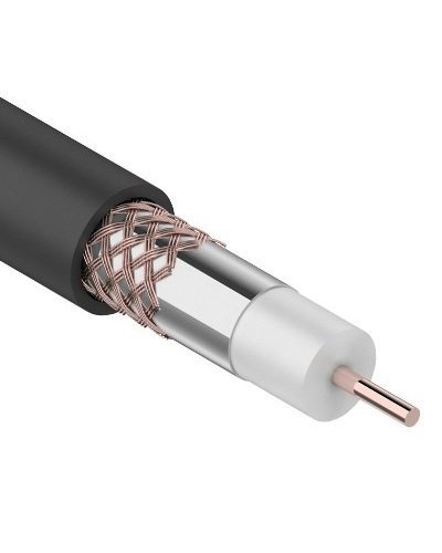 RG-6U+Cu, 75 Ом, Cu/Al/Cu, 64%, 100м. OUTDOOR REXANT (01-2222). Кабель коаксиальный радиочастотный. Rexant в Химках
