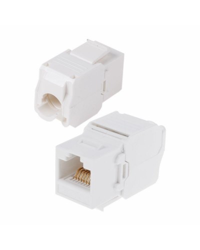 Модуль Keystone Jack RJ-45(8P8C) UTP, CAT 6, тип 180 градусов, самозажимной, белый REXANT (05-1052): Модуль Keystone Jack в Химках
