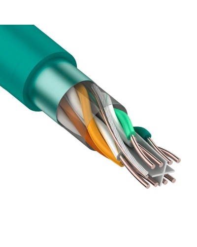 F/UTP, CAT 6, нг(А)-LSLTx, 4х2х0,575мм, 23AWG, INDOOR, SOLID, зеленый, 305м REXANT (01-0171). Кабель «витая пара» (LAN) для структурированных систем связи. Rexant в Химках