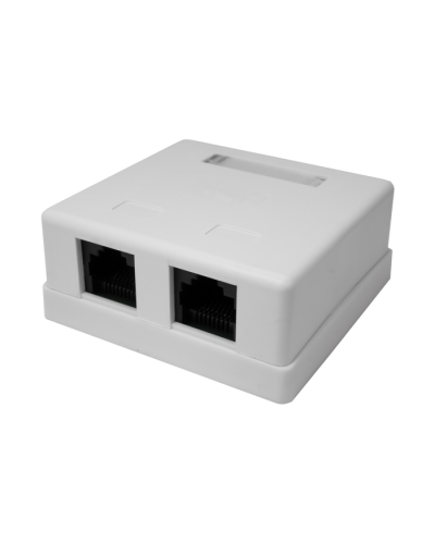 Розетка настенная RJ-45, 8P8C, Cat.5e, 2 порта UTP (10-0309): Компьютерная розетка в Химках