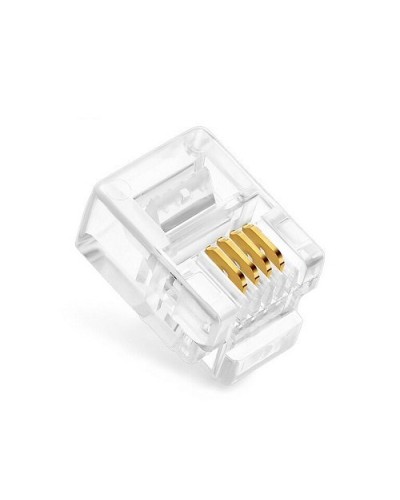 Коннекторы 6P4C (RJ-11) (100шт) (10-0227). Телефонный разъем 6P4C (RJ-11). SUPRLAN в Химках