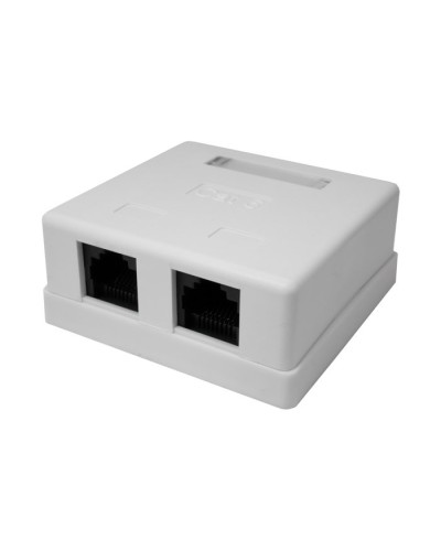 Розетка настенная RJ-45, 8P8C, Cat.6, 2 порта UTP (10-0310): Компьютерная розетка в Химках