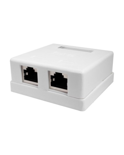 Розетка настенная RJ-45, 8P8C, Cat.5e, 2 порта, FTP (10-0308). Компьютерная розетка. SUPRLAN в Химках