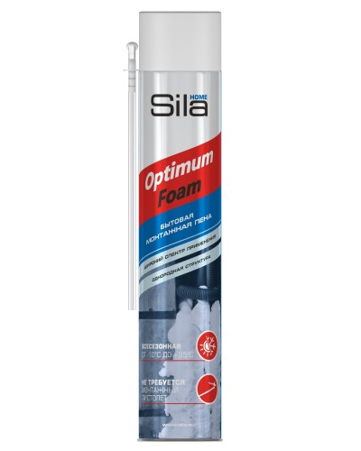 Пена монтажная SILA HOME OPTIMUM FOAM, всесезонная, 750 мл. Пена монтажная. Sila в Химках