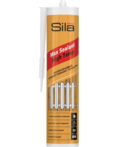 Герметик Sila PRO Max Sealant, High Temp, термостойкий, 280 мл. Герметик силиконовый термостойкий, красный. Sila в Химках