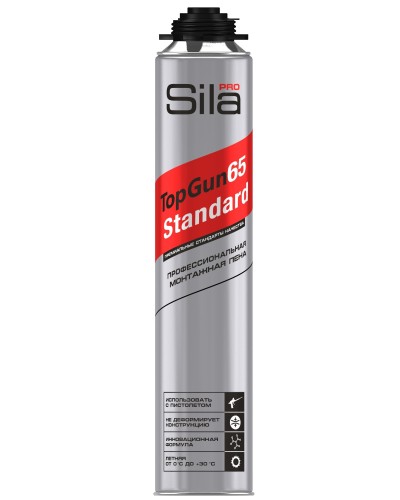 Пена монтажная Sila Pro TopGun 65 STANDARD, 850 мл. Пена монтажная профессиональная. Sila в Химках