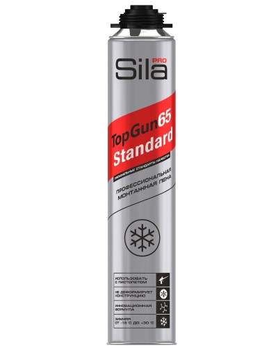 Пена монтажная Sila Pro TopGun 65 STANDARD winter, 850 мл. Пена монтажная профессиональная. Sila в Химках