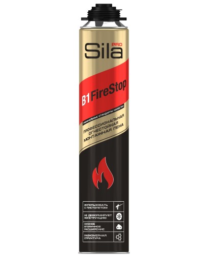 Пена огнестойкая Sila Pro B1 Firestop, 750 мл: Пена монтажная профессиональная в Химках