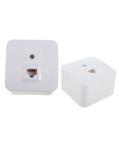 BLANCA розетка RJ45 1-местная, кат. 5Е, открытой установки, белый (BLNIA045001). Розетка компьютерная с изолированной пластиной. Systeme Electric в Химках