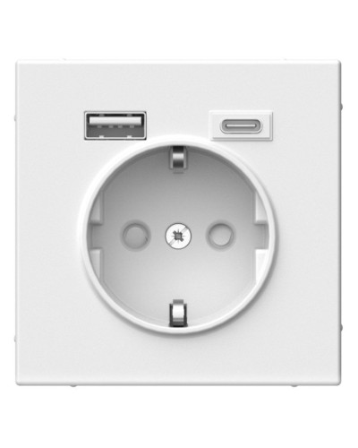 ArtGallery розетка 1-местная с USB тип-A+C, скрытой установки, механизм, белый (GAL000132). Розетка с USB. Systeme Electric в Химках
