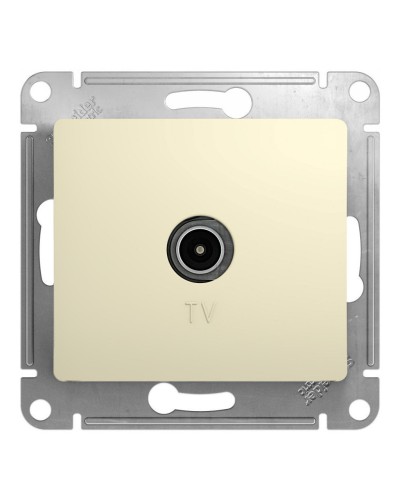 Glossa розетка TV антенна коннектор, 1-местная, скрытой установки, механизм, бежевый (GSL000293). Розетка TV антенна. Systeme Electric в Химках