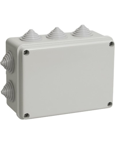 Коробка ОП 190х140х70мм, крышка, IP55, 10 гермовводов (SQ1401-1244). Распаячная коробка. TDM ЕLECTRIC в Химках