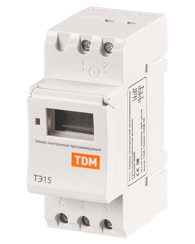 ТЭ15-1мин/7дн-16on/off-16А-DIN TDM (SQ1503-0005). Таймер электронный. TDM ЕLECTRIC в Химках