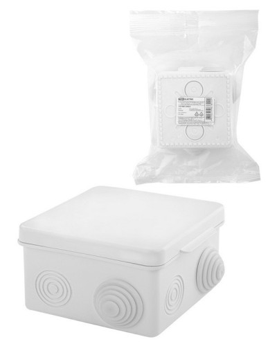 Коробка ОП 80х80х50мм, крышка, IP54, 7вх., белая (SQ1401-0922). Распаячная коробка. TDM ЕLECTRIC в Химках