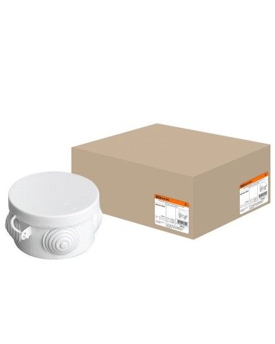 Коробка ОП D65х40мм, крышка, IP54, 4вх. (SQ1401-0501). Распаячная коробка. TDM ЕLECTRIC в Химках