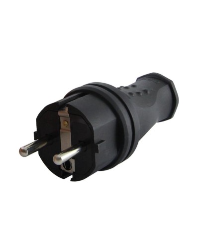 Вилка прямая 2Р+РЕ 16А 250В IP44 (SQ0612-0031). Вилка прямая каучук. TDM ЕLECTRIC в Химках