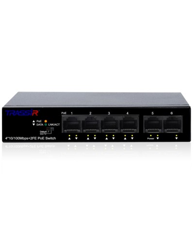 TR-NS1106-60-4POE. Коммутатор с PoE. Trassir в Химках