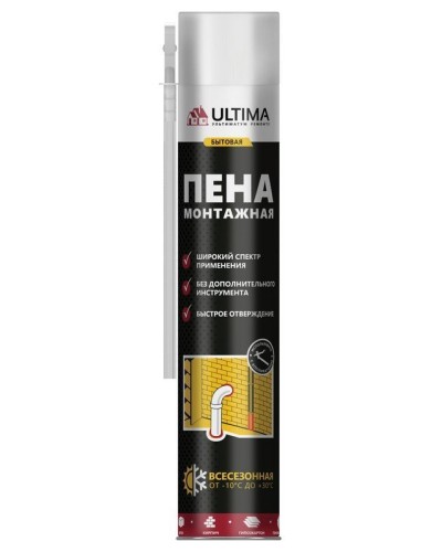 Пена монтажная бытовая ULTIMA, всесезонная, 700 мл: Пена монтажная в Химках