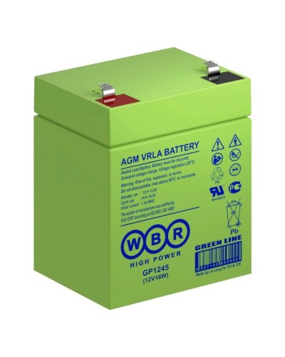 WBR GP1245 (12V16W). Аккумулятор герметичный свинцово-кислотный. WBR в Химках