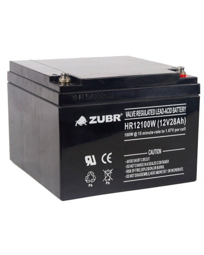 ZUBR HR 12100W (12V, 28Ah). Аккумулятор герметичный свинцово-кислотный. ZUBR в Химках