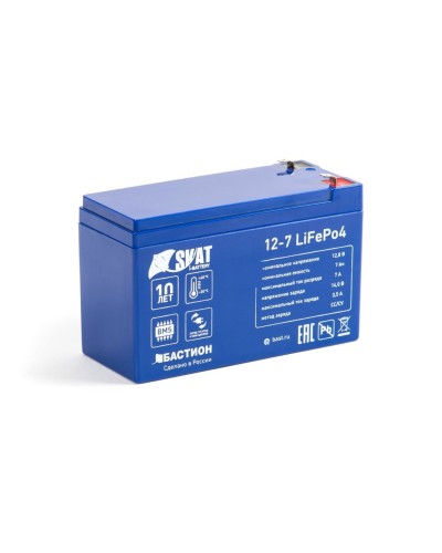 Skat i-Battery 12-7 LiFePo4 (645). Li-Ion аккумулятор. Бастион в Химках