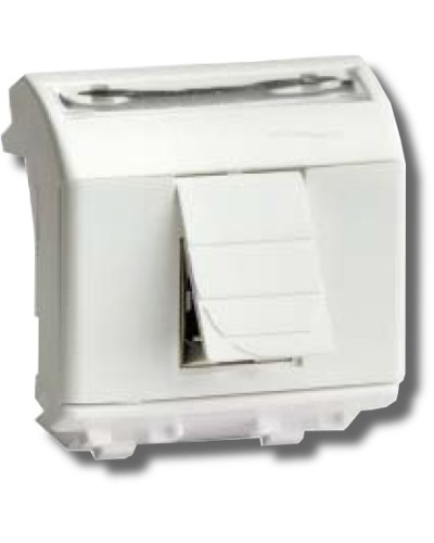 Розетка RJ-45 Brava 2 модуля белая (76450B): Розетка компьютерная с двумя разъёмами в Химках