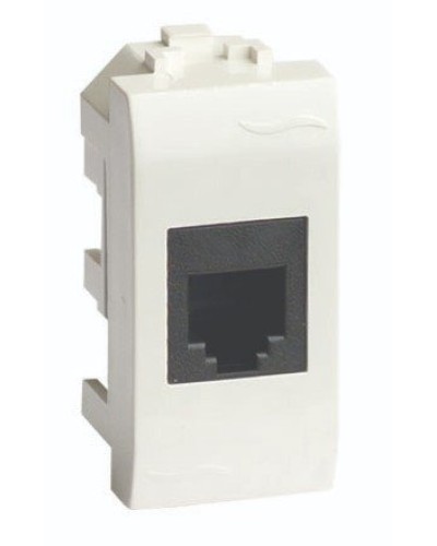 Розетка RJ-45 Brava 1 модуль слоновая кость (75457S): Розетка компьютерная с одним разъёмом в Химках