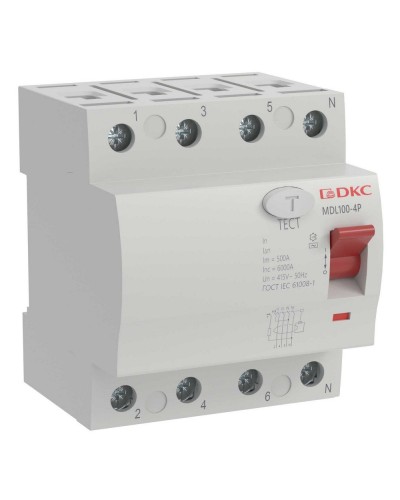 YON MAX MDL100 ВДТ, 4P, 30mA, 63A, АС (MDL100-4P2-63-AC). Автоматический выключатель дифференциальный (УЗО). ДКС в Химках