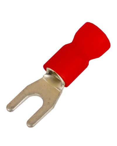 Наконечник вилочный НВИ 0,25-1,5 М4 (D4,3мм) (100 шт) (2A14P-EE-PVC). Наконечник вилочный с изолированным фланцем ПВХ. ДКС в Химках