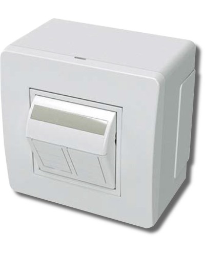 Коробка в сборе с 2 розетками RJ45, кат.5е, белая (10656): Коробка в сборе в Химках