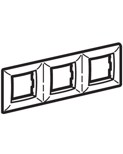 Рамка на 2+2+2 модуля (трехместная), белая (75013W): Рамка трехместная, Brava в Химках