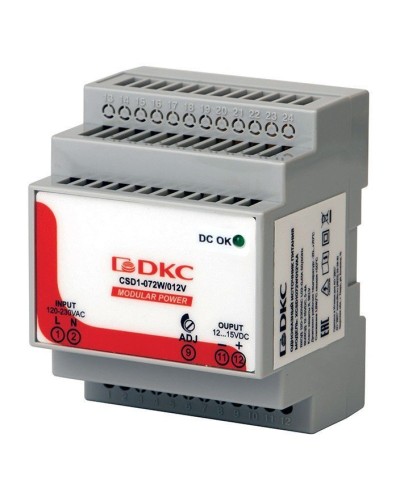 Источник питания однофазный, 72Вт, 3А, 24В (XCSD1072W024VAA). Источник питания  MODULAR POWER однофазный. ДКС в Химках