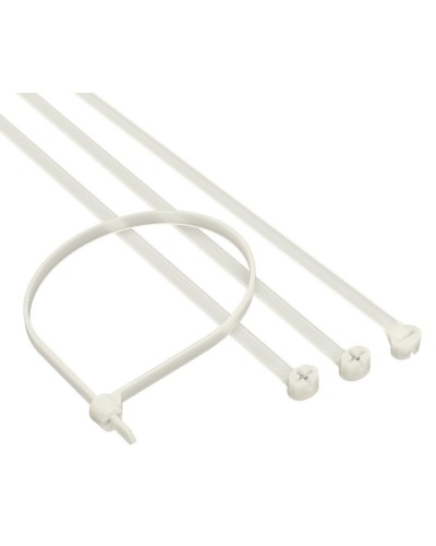 Хомут 2,5x100 P6.6, белый (100шт) (21203SR): Хомут с двойным замком в Химках