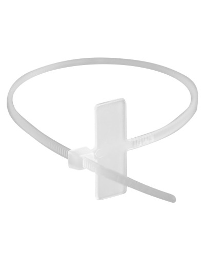 Хомут 2,5x110 белый (100шт) (252110SR-M): Хомут маркировочный, горизонтальная табличка под замком 20x9 в Химках