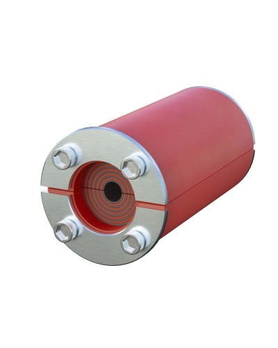 Проходка круглая, нержавеющая, D75х70 мм с проемом 40х40 мм (DXF3122): Проходка круглая, нержавеющая, с проёмом в Химках