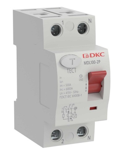 YON MAX MDL100 ВДТ, 2P, 30mA, 16A, АС (MDL100-2P2-16-AC). Автоматический выключатель дифференциальный (УЗО). ДКС в Химках