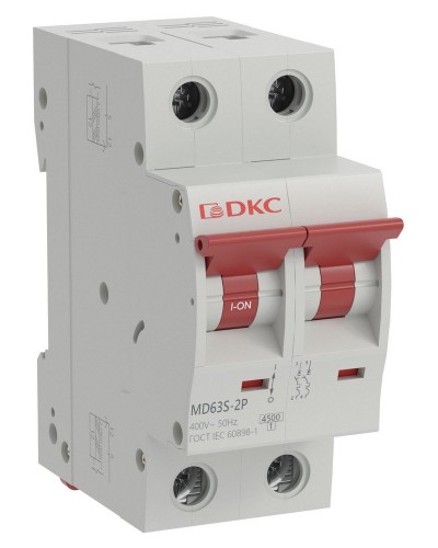 YON max MD63S 2P 10А 4,5кА C (MD63S-2PC10). Автоматический выключатель. ДКС в Химках