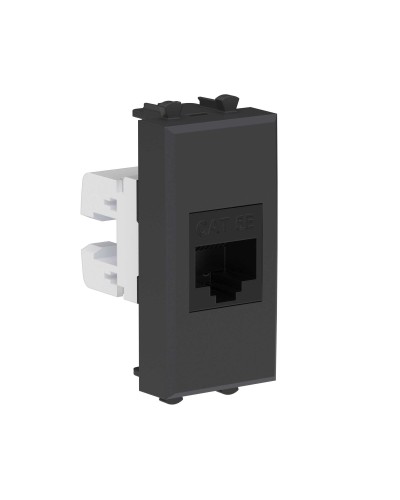 Розетка RJ-45, кат.5E, Avanti, 1 модуль, черный матовый (4412661): Розетка компьютерная модульная в Химках