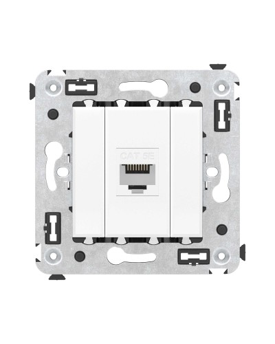 Розетка RJ-45 в стену, кат.5E, Avanti, одинарная, белое облако (4400663). Розетка компьютерная. ДКС в Химках