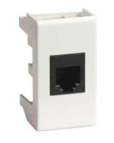 Розетка RJ-45 Viva 1 модуль белая (45038): Розетка компьютерная с одним разъёмом в Химках