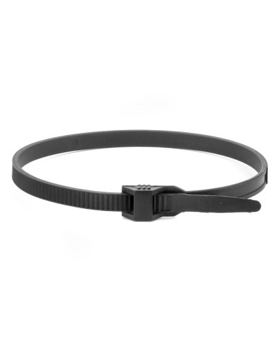 Хомут 9х300 P6.6 черный (100шт) (26502SR). Хомут с плоским замком. ДКС в Химках
