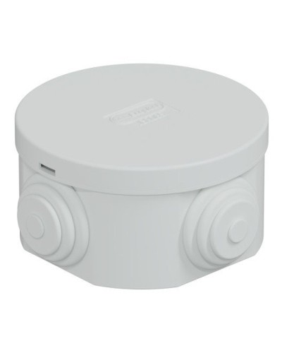 Коробка JBR065 D=65х35, 4 вых., IP44, серая (44004). Коробка монтажная. Экопласт в Химках