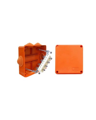 Коробка JBS100 100х100х55, 6 вых., 3P (0,15…4мм²) (43107HF): Коробка монтажная, огнестойкая, без галогена в Химках