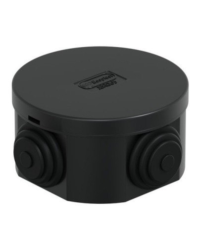 Коробка JBR065 D=65х35, 4 вых., IP44, черная (44004BL-1). Коробка монтажная. Экопласт в Химках
