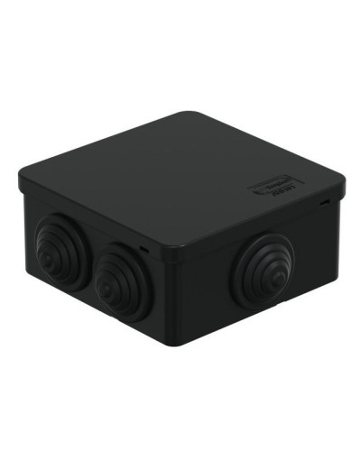 Коробка JBS101 100х100х55, 6 вых., IP55, черная (44037BL-1). Коробка монтажная. Экопласт в Химках